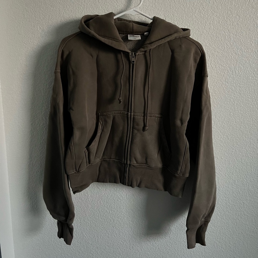 Aritzia Sweatfleece Cozy Fleece Boyfriend Boxy Zip Hoodie